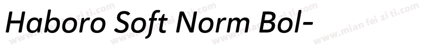 Haboro Soft Norm Bol字体转换